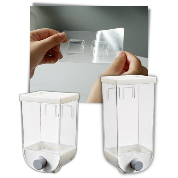 Adhesive Wall Mounted Cereal Dispenser With Dustproof Design