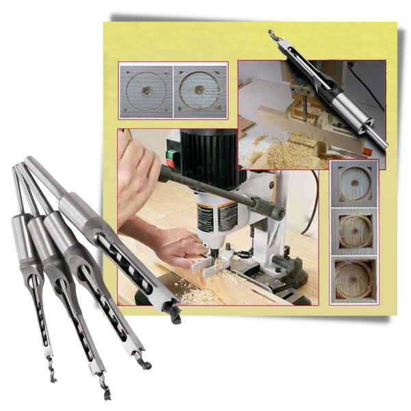 Premium Woodworking Drill Bit And Chisel Set For Precision Holes