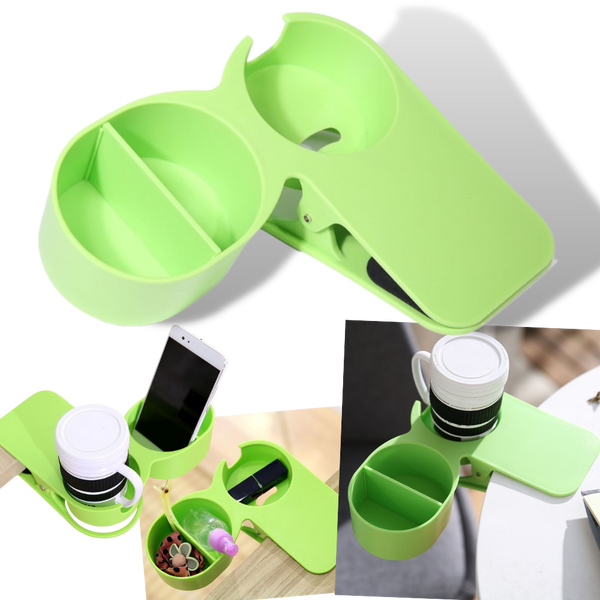 Premium Dual Cup Clip Carrier for Secure Travel Cups and Bottles