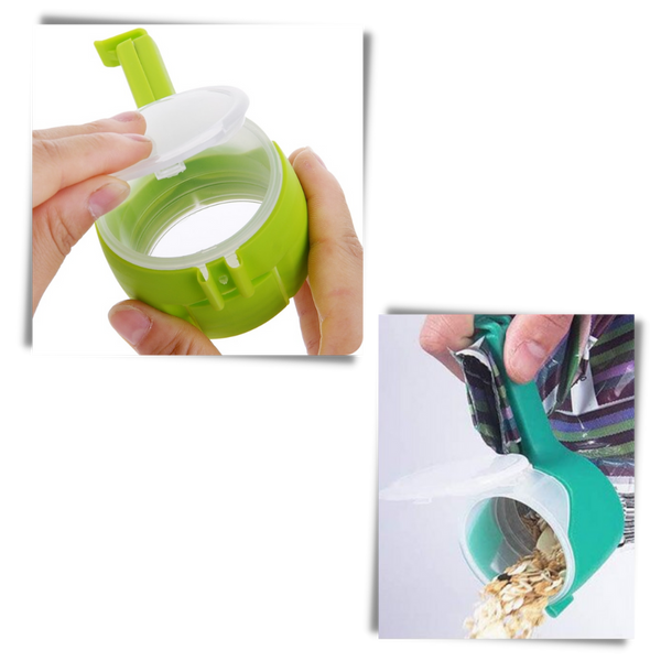 Two Pack Reusable Bag Clip With Lid Keeps Snacks Fresh And Airtight
