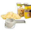 Two Pack Reusable Bag Clip With Lid Keeps Snacks Fresh And Airtight