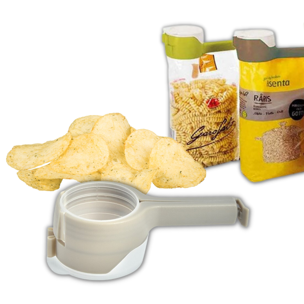 Two Pack Reusable Bag Clip With Lid Keeps Snacks Fresh And Airtight