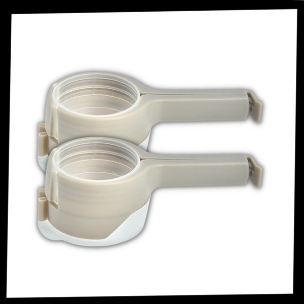 Two Pack Reusable Bag Clip With Lid Keeps Snacks Fresh And Airtight