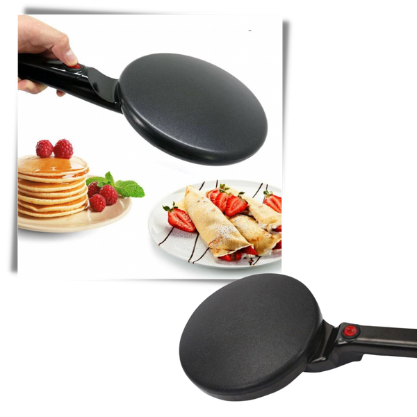 Electric Crepe Maker With Nonstick Surface For Quick Cooking