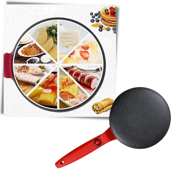Electric Crepe Maker With Nonstick Surface For Quick Cooking