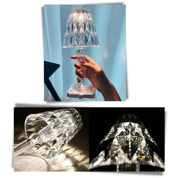 Smart Color Changing Acrylic Desk Lamp With Crystal Accents