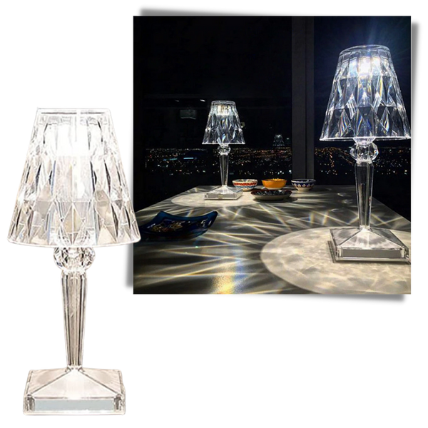 Smart Color Changing Acrylic Desk Lamp With Crystal Accents