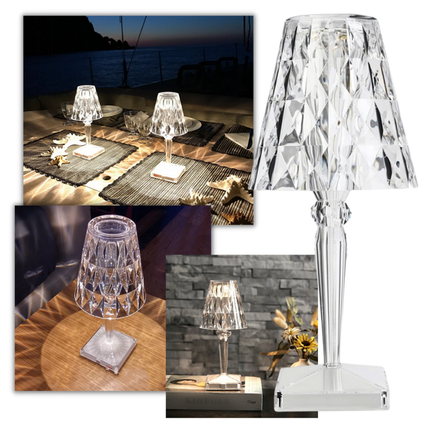 Smart Color Changing Acrylic Desk Lamp With Crystal Accents
