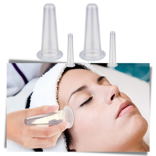 Silicone Facial Massage Cups Set Boosts Facial Circulation