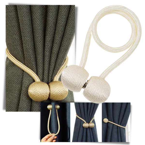 Magnetic Curtain Buckles Set For Easy Neat Tiebacks And Elegant Drapery