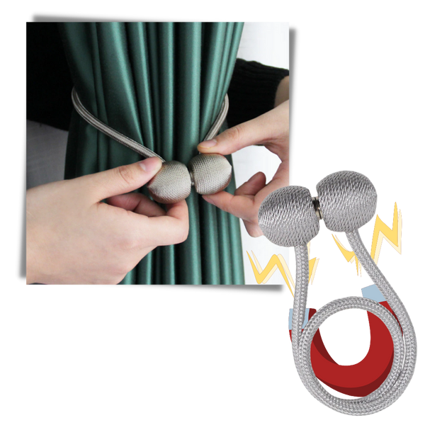 Magnetic Curtain Buckles Set For Easy Neat Tiebacks And Elegant Drapery