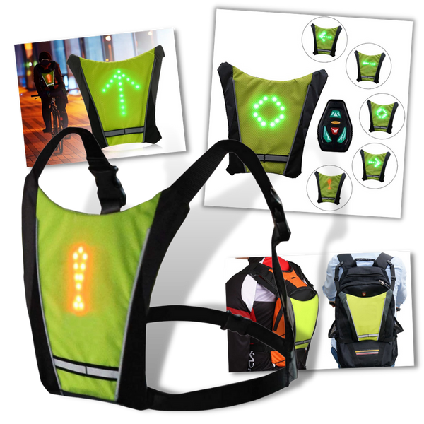 LED Reflective Cycling Vest for Enhanced Visibility and Safety