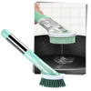 Soap Dispensing Dish Brush For Gentle Scratch Free Cleaning