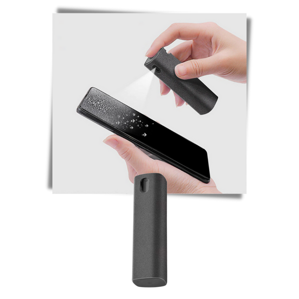 Dual Action Phone Screen Cleaner With Spray Bottle For Streak Free Shine