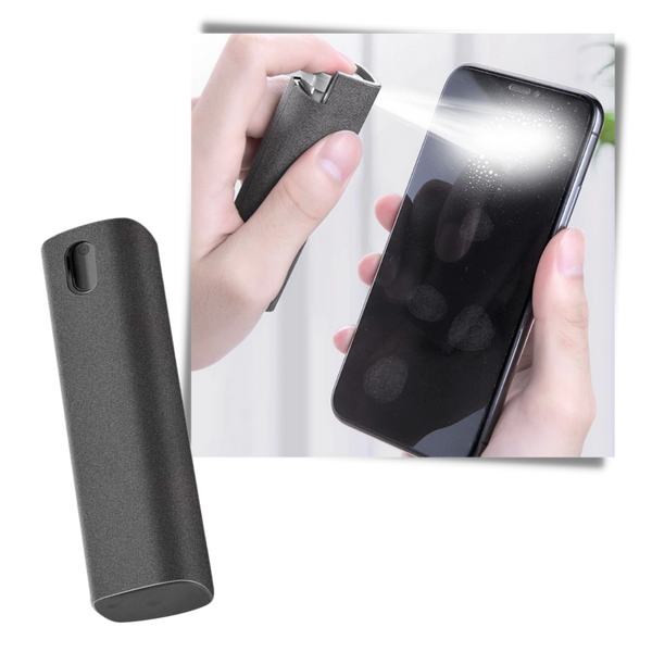 Dual Action Phone Screen Cleaner With Spray Bottle For Streak Free Shine