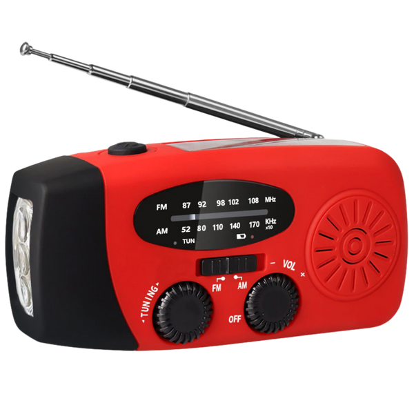 Hand Crank Emergency Radio With Waterproof Durability And Multiple Charging