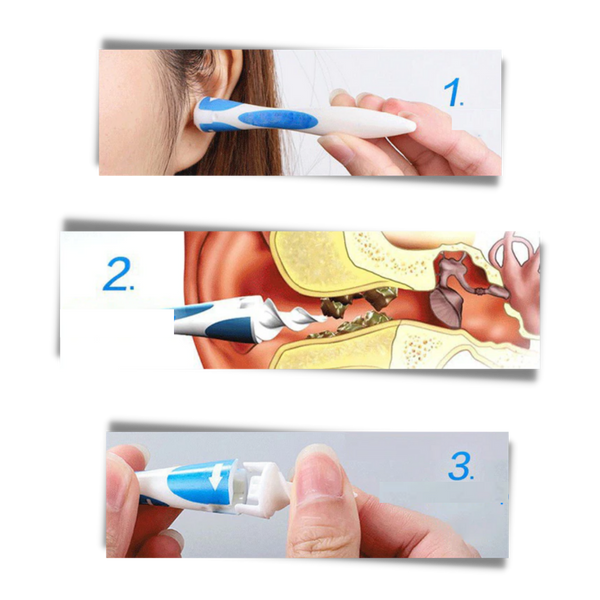 Silicone Spiral Ear Cleaner Tool For Gentle Ear Wax Removal