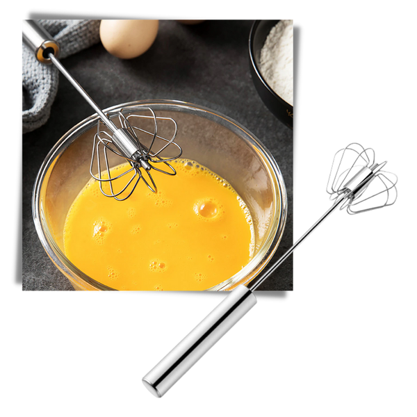 Hand Crank Egg Beater With Stainless Steel Build For Effortless Mixing