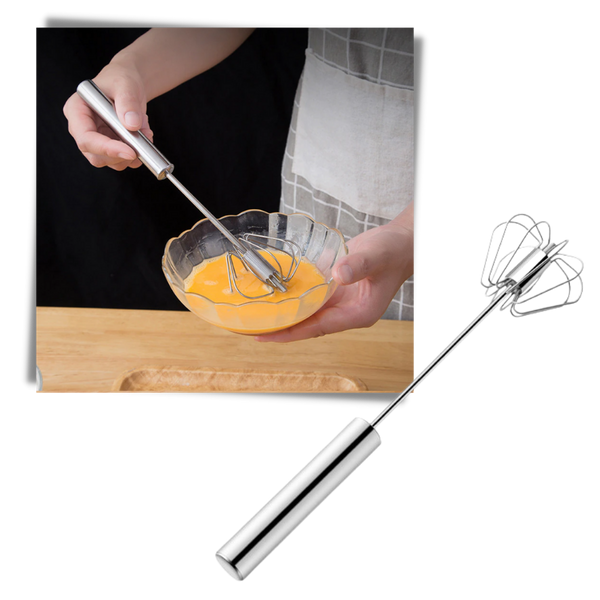 Hand Crank Egg Beater With Stainless Steel Build For Effortless Mixing