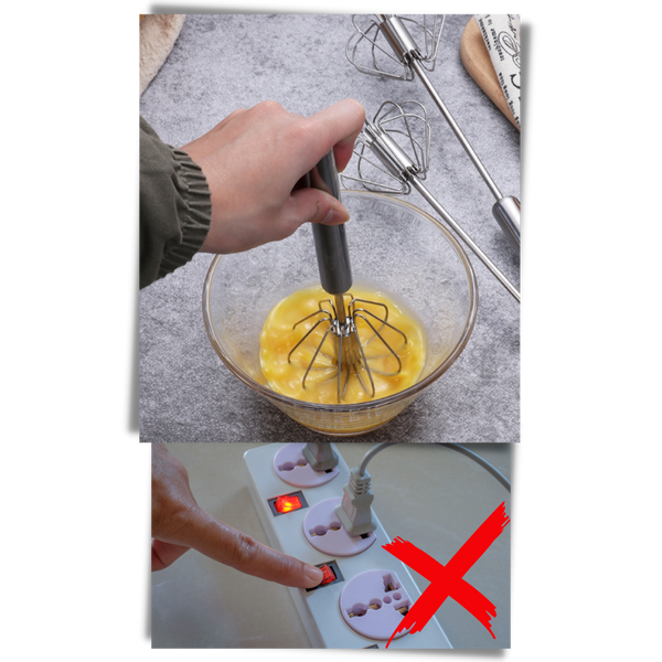 Hand Crank Egg Beater With Stainless Steel Build For Effortless Mixing