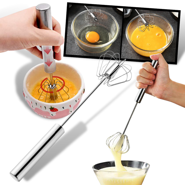Hand Crank Egg Beater With Stainless Steel Build For Effortless Mixing