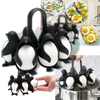 Penguin-Shaped Silicone Egg Holder For Boiling And Serving Multiple Eggs