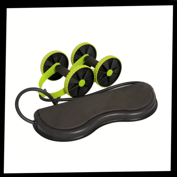 Core Roller With Resistance Bands For Full Body Home Workout