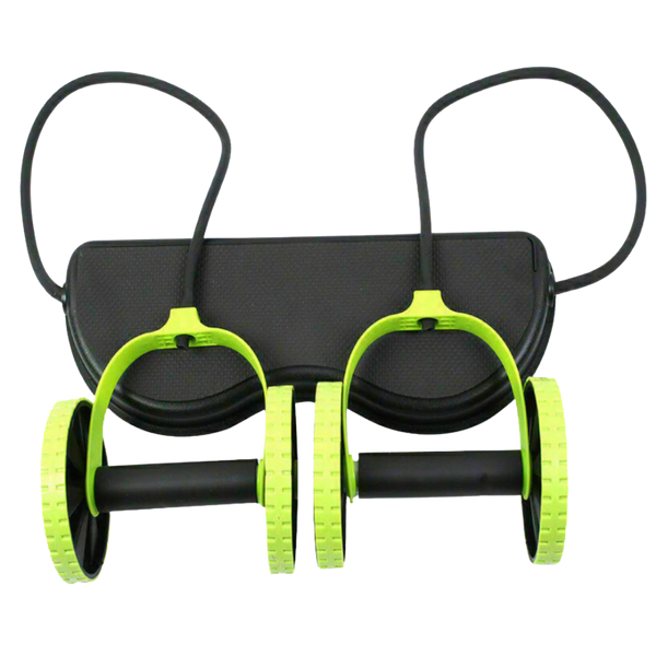 Core Roller With Resistance Bands For Full Body Home Workout