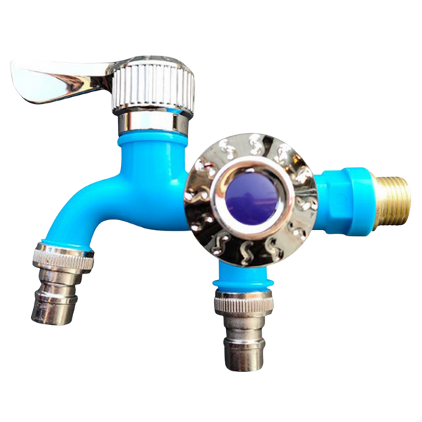 Premium Dual Outlet Faucet With Two Spouts For Faster Water Access