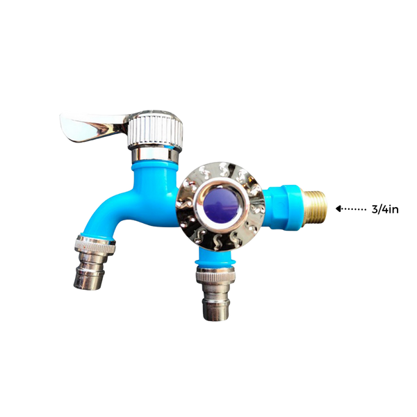 Premium Dual Outlet Faucet With Two Spouts For Faster Water Access