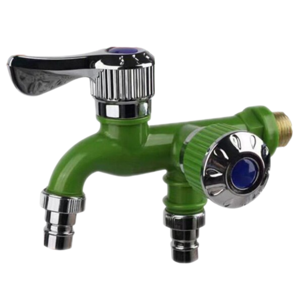 Premium Dual Outlet Faucet With Two Spouts For Faster Water Access