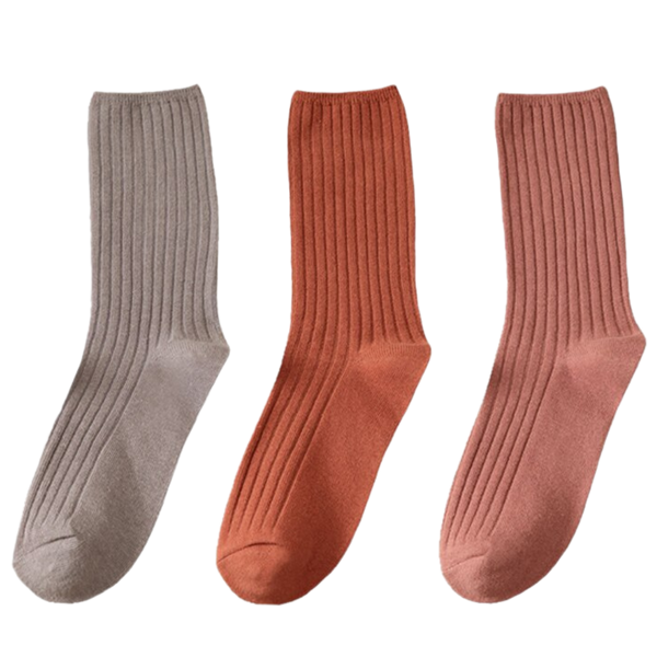 Ribbed Cotton Socks For Women Three Pairs For All Day Comfort