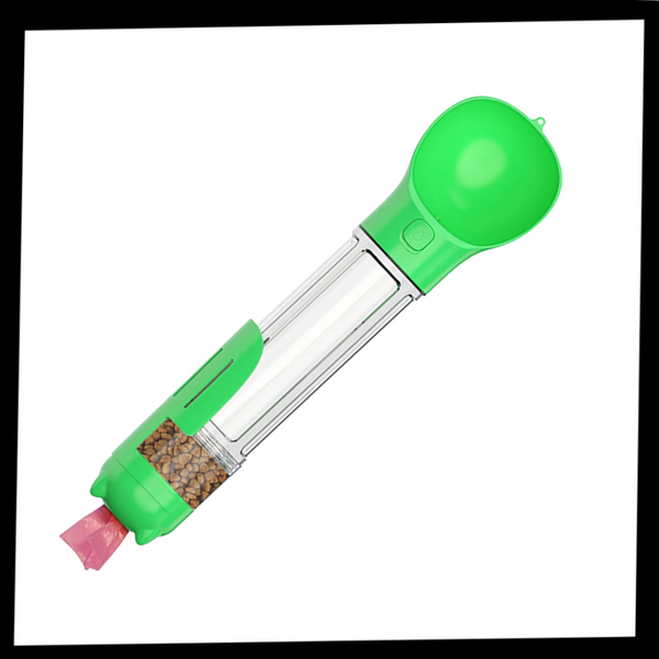 All In One Portable Pet Feeder and Hydration Bottle for Travel