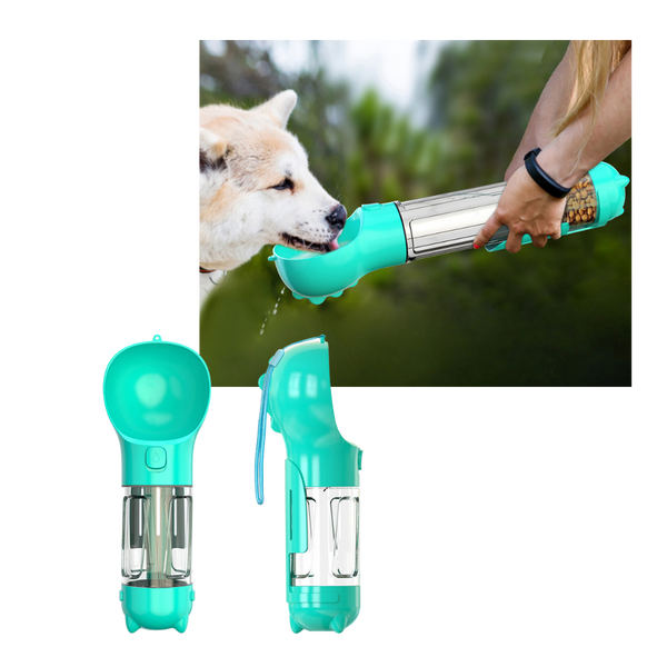 All In One Portable Pet Feeder and Hydration Bottle for Travel