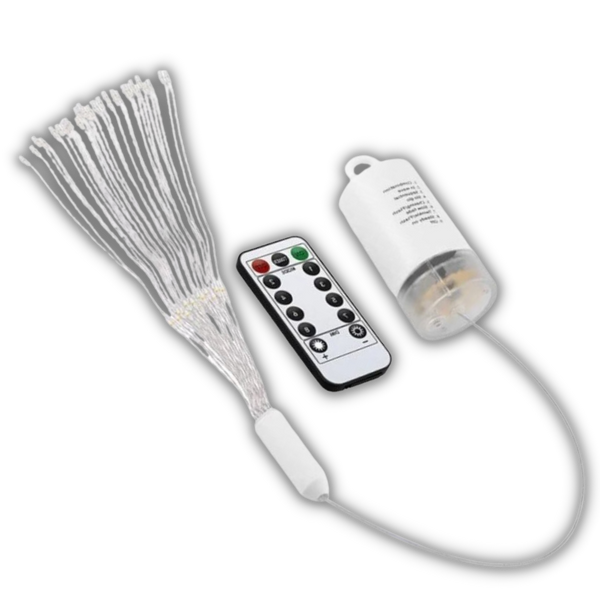 Waterproof LED Fireworks Garland For Outdoor Decor With 8 Modes