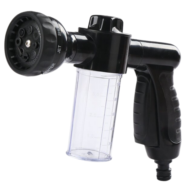Versatile High Pressure Hose Nozzle With Soap Dispenser For Easy Car Wash