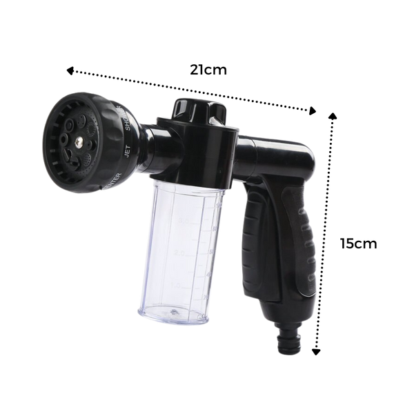 Versatile High Pressure Hose Nozzle With Soap Dispenser For Easy Car Wash
