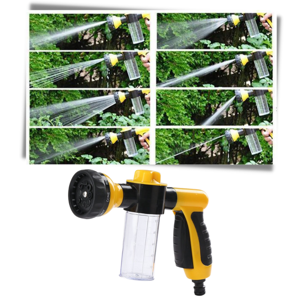 Versatile High Pressure Hose Nozzle With Soap Dispenser For Easy Car Wash