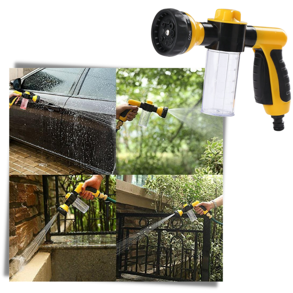 Versatile High Pressure Hose Nozzle With Soap Dispenser For Easy Car Wash