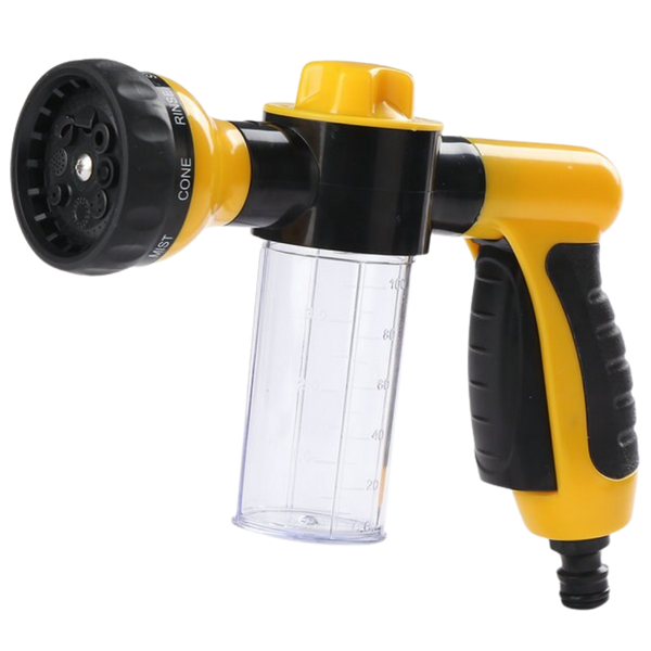 Versatile High Pressure Hose Nozzle With Soap Dispenser For Easy Car Wash