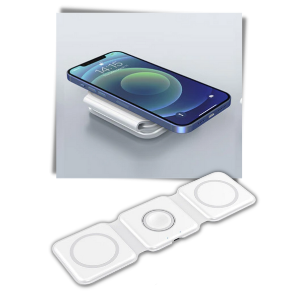 Foldable Wireless Charger Dock For Fast Charging And Multiple Devices