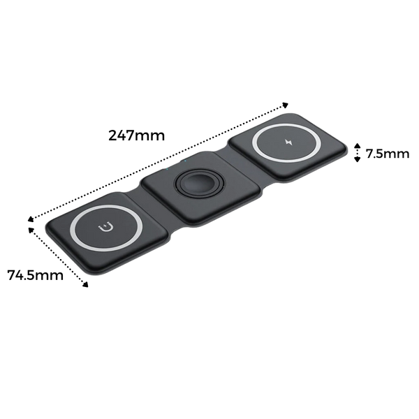 Foldable Wireless Charger Dock For Fast Charging And Multiple Devices