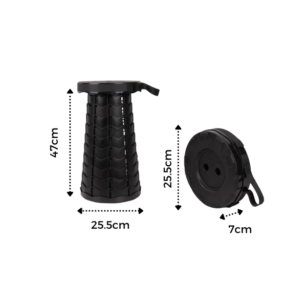 Premium Portable Adjustable Retractable Stool For Stable Seating