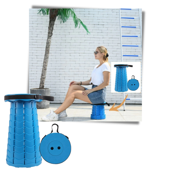 Premium Portable Adjustable Retractable Stool For Stable Seating