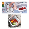 Foldaway Kitchen Cutting Board With Built In Drain Basket