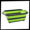Foldaway Kitchen Cutting Board With Built In Drain Basket