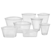 Eight-Pack Reusable Silicone Food Bags Keep Food Fresh, Leakproof Storage