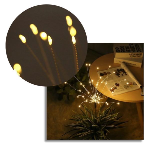 Solar Led Firework Garden Lights No Wiring Required Outdoor Decor