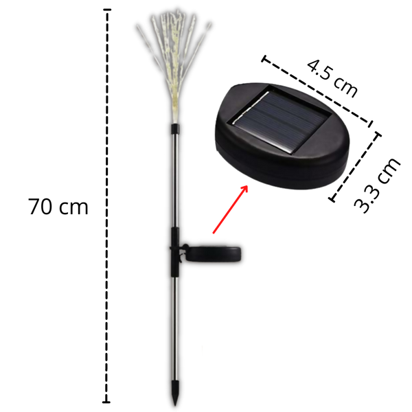 Solar Led Firework Garden Lights No Wiring Required Outdoor Decor