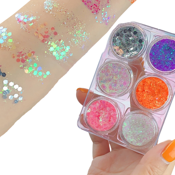 Face and Body Glitter Kit for Radiant Long Lasting Shine